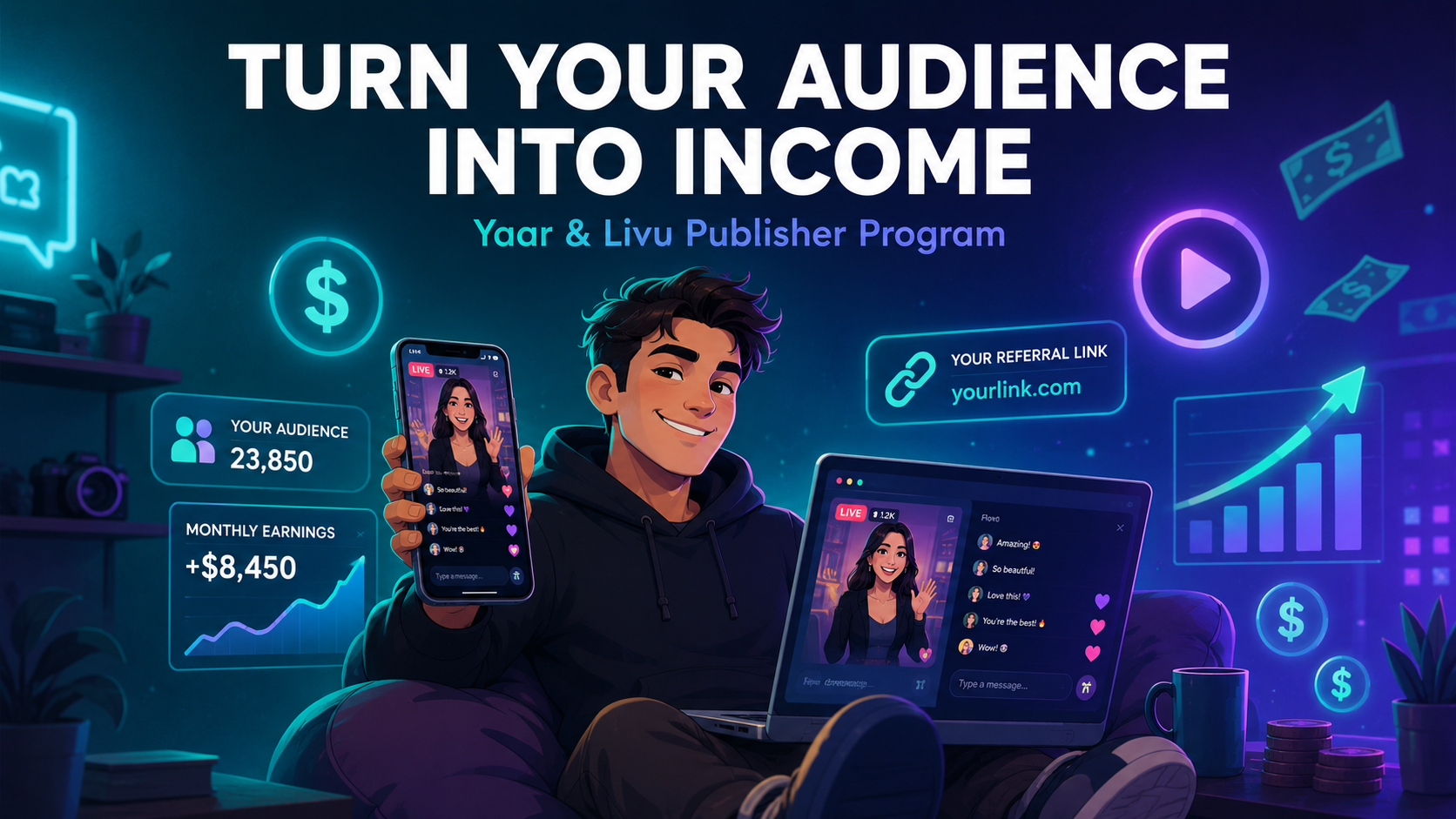 Turn Your Audience Into Income: A Publisher's Guide to Yaar and Livu